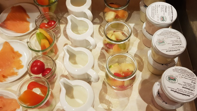 Portionen beim Fr&uuml;hst&uuml;ck, &copy; Gasthof Stiegenwirt