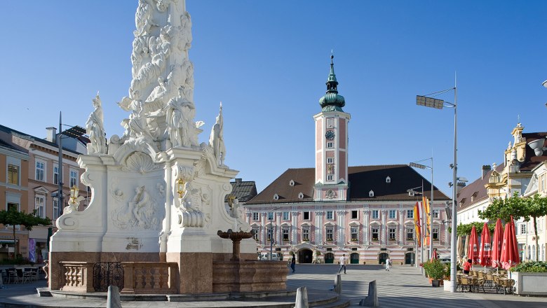 Der Rathausplatz in St. P&ouml;lten, &copy; Werner J&auml;ger