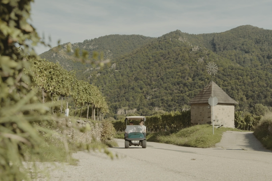 Mit dem Golfcart durch die Weinberge düsen, © We Make Stories