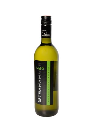 Flasche Gr&uuml;ner Veltliner Wein von Strahammer.