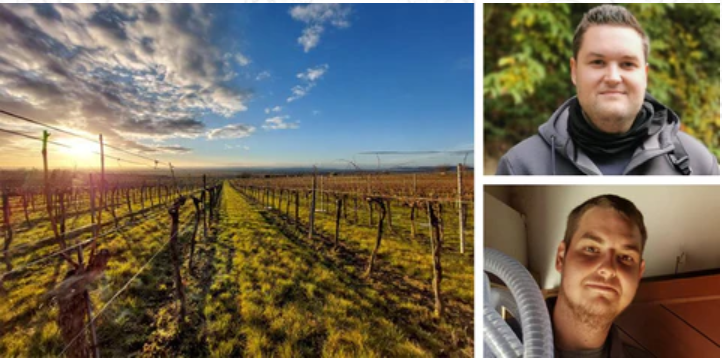 Weingarten und Foto der Br&uuml;der