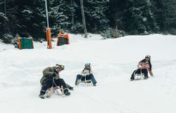 Der Schnee glitzert im Sonnenlicht, während fröhliche Stimmen durch die winterliche Landschaft hallen. Auf dem Rodelhang genießen die Besucher den Nervenkitzel und die Freude am Rodeln, umgeben von der malerischen Kulisse der Wiener Alpen. Hier wird der Winter zum unvergesslichen Erlebnis für Groß und Klein.