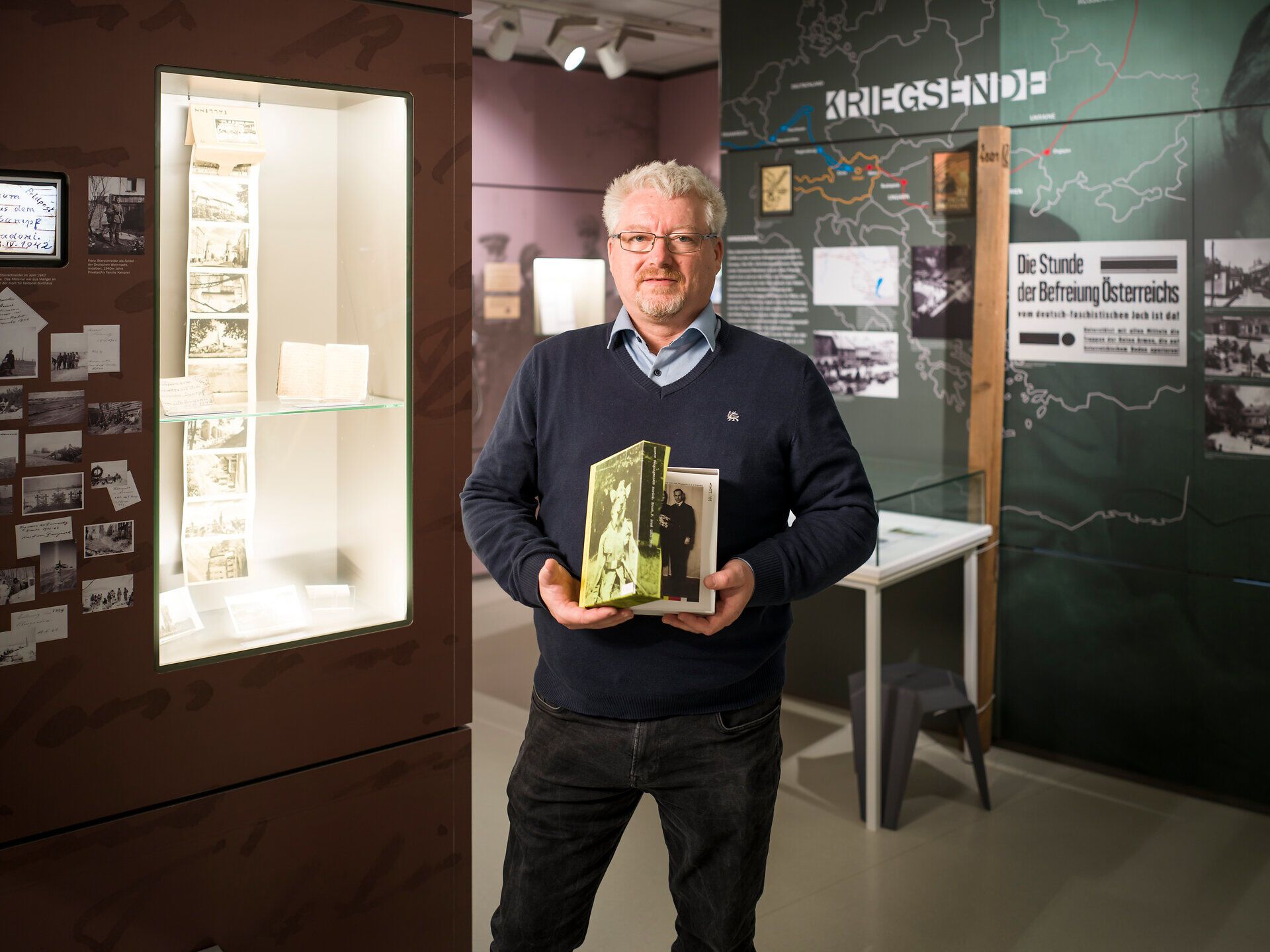 Michael Schrabauer in den Räumlichkeiten des Museums "Erlauf Erinnert" in Erlauf im Nibelungengau