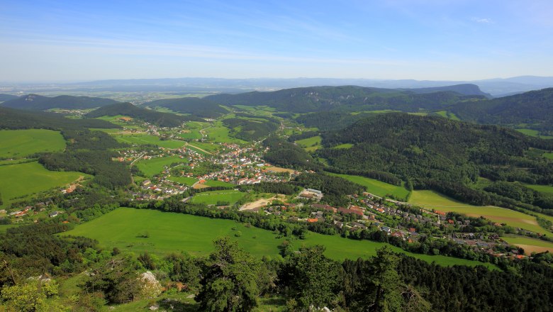 Grünbach am Schneeberg aus der Vogelperspektive, © bwag/Commons, CC BY 3.0 AT
