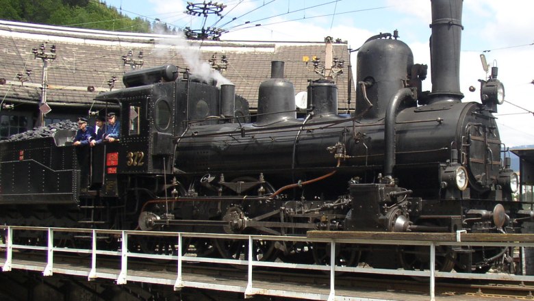 Historische Dampflokomotive im S&uuml;dbahnmuseum M&uuml;rzzuschlag.