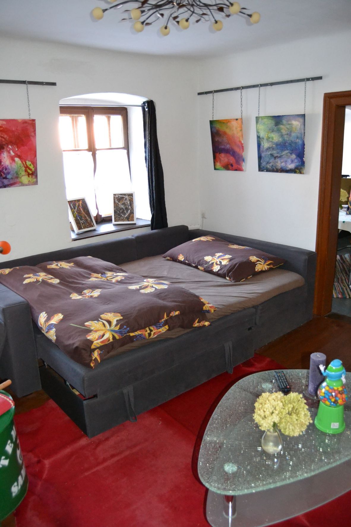 Schlafbereich im Wohnzimmer