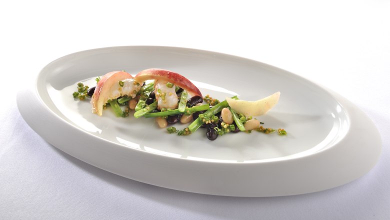 Bohnensalat Langostinos, © Mörwald