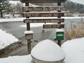 Teich mit Fischereilehrpfad, &copy; Marktgemeinde Schwarzau