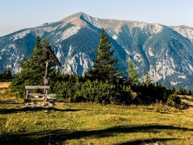 Die sanften H&uuml;gel der Wiener Alpen erstrahlen im warmen Licht des Sommertages. Ein klarer Himmel und die frische Bergluft laden dazu ein, die atemberaubende Aussicht zu genie&szlig;en und die Ruhe der Natur zu erleben.