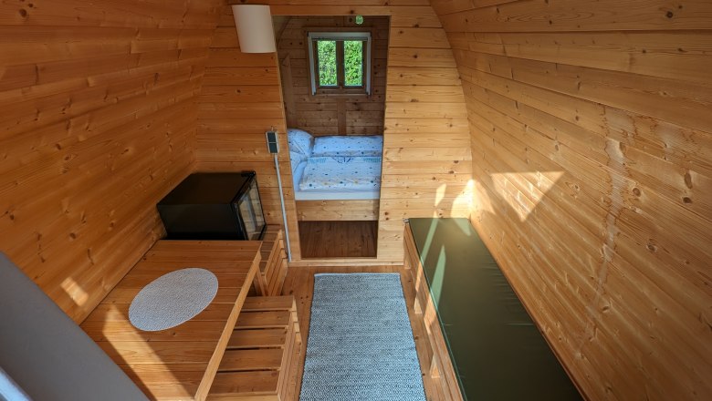 Unser Camping Pod von Innen, &copy; Lukas Winter
