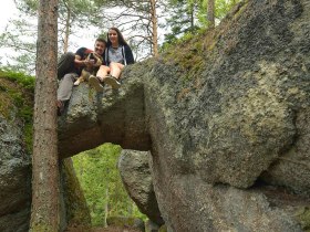 B&auml;rentrail im Waldviertel - der neue Sidestep "Felsengarten", Steinerner Torbogen, &copy; Matthias Schickhofer
