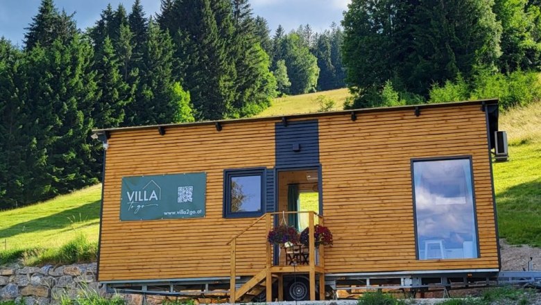 Die "Villa to go" am ehemaligen Lifthang, © Villa to go