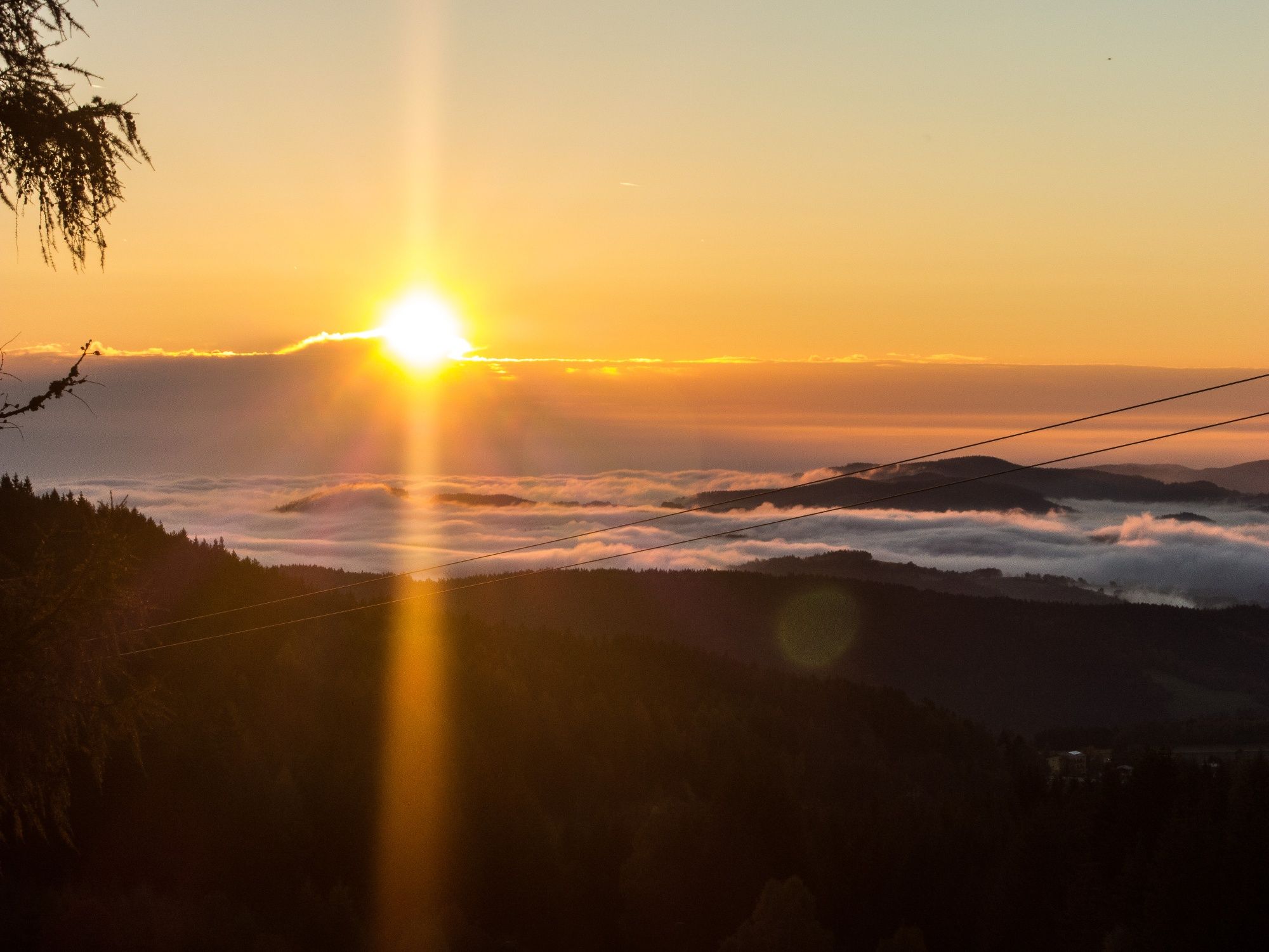 Sonnenuntergang am Wechsel