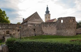 Westmauer des Kastells mit Hufeisenturm, Mautern, © Florian Schulte