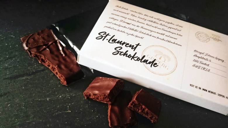 St.Laurent Edelbitter Schokolade, &copy; Weingut Johann Gisperg