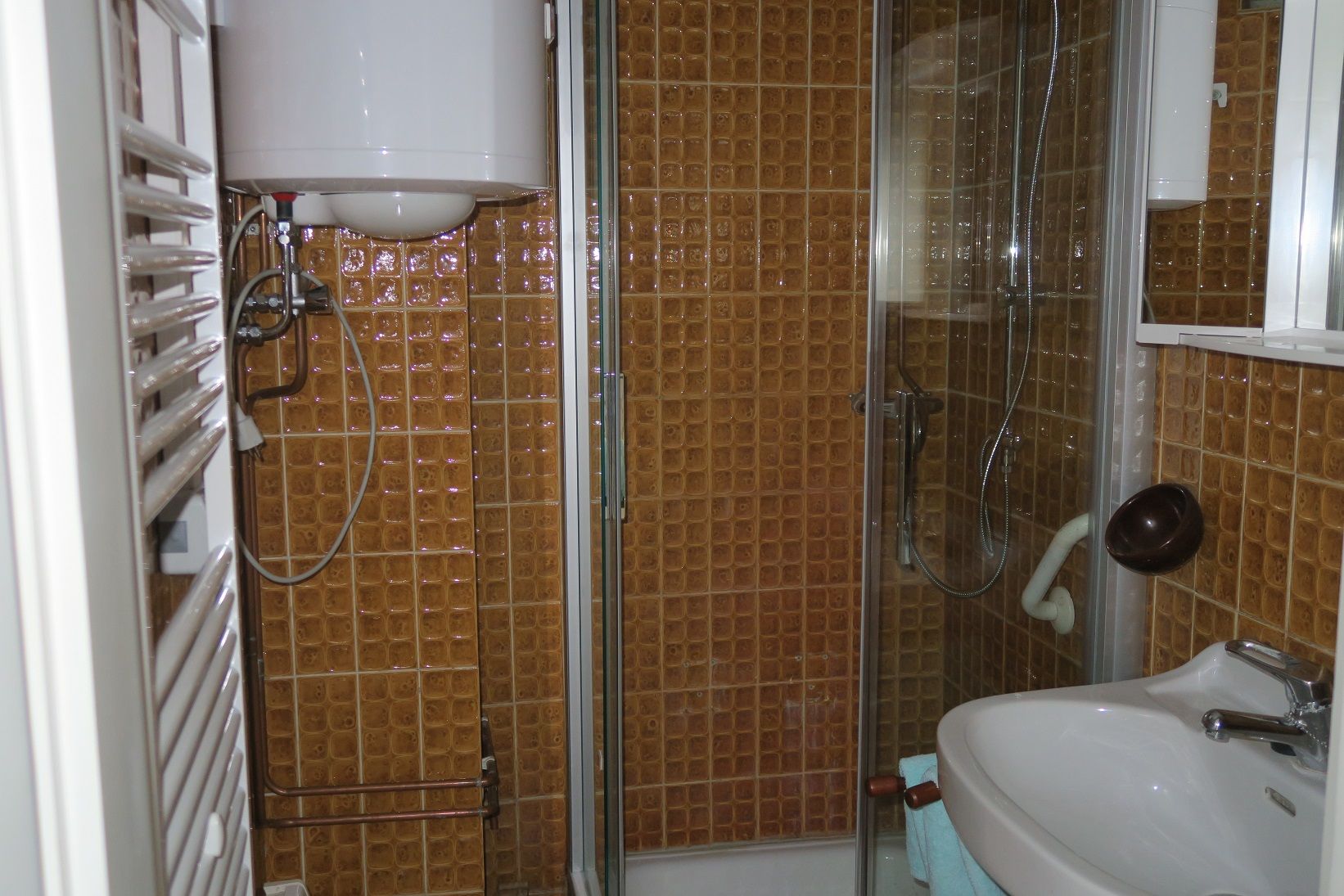 Dusche im Ferienhaus Dörrmühle