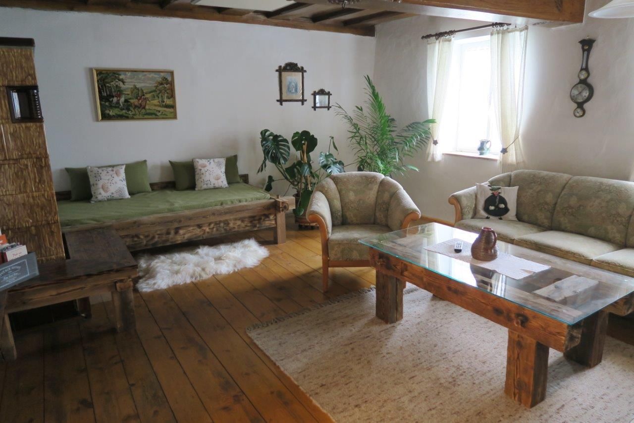 Ferienhaus Dörrmühle- Wohnzimmer im Erdgeschoß