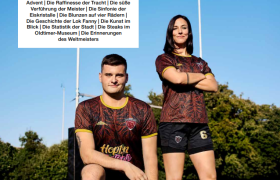 Die Rugby-Spielerin Aline Hahn und Rugby-Spieler Max Leuteritz von den Wiener Neustädter Wombats, © Gregor Kuntscher