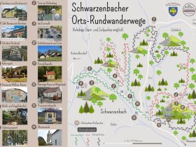Karte Schwarzenbacher-Orts-Rundwanderwege, &copy; Gemeinde Schwarzenbach