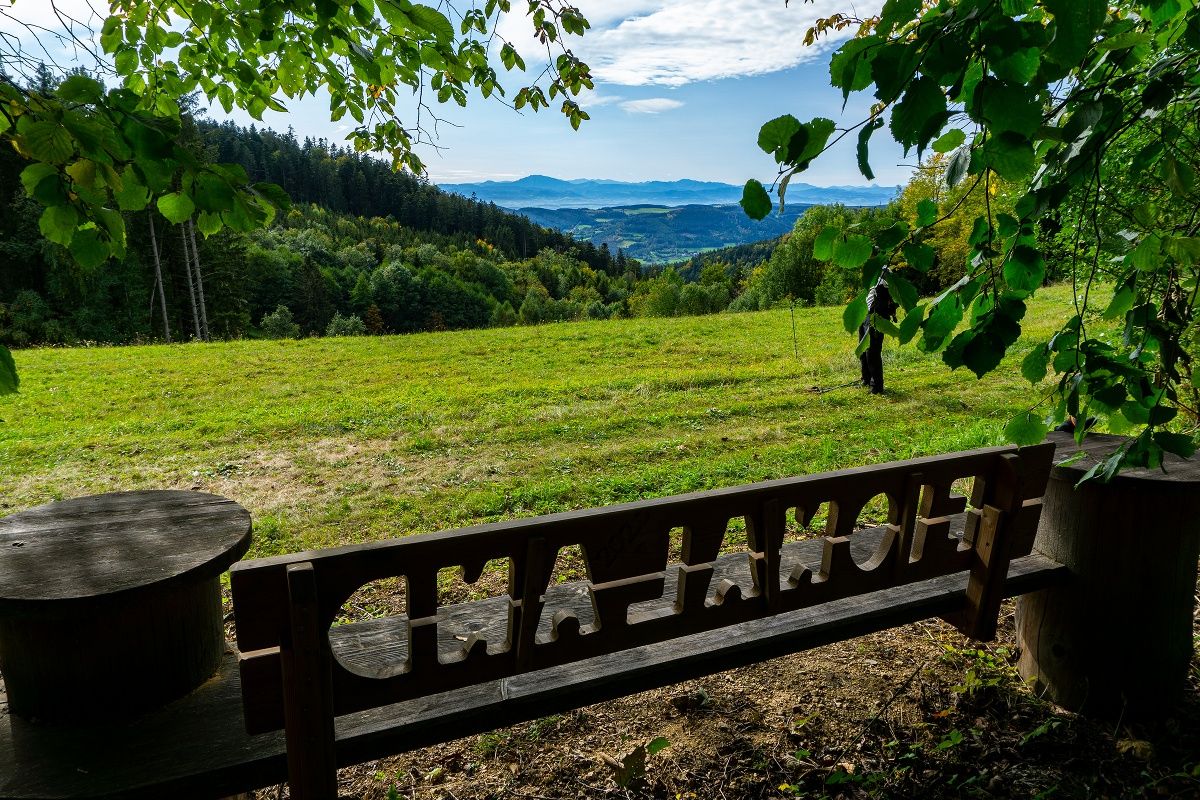 Blick zurück ins Alpenvorland vor Strassreith